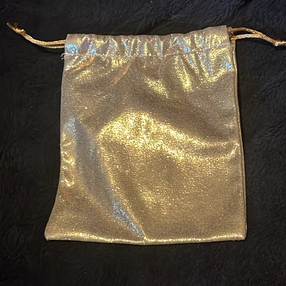 Gold glitter small drawstring bag - Picture 2 of 2